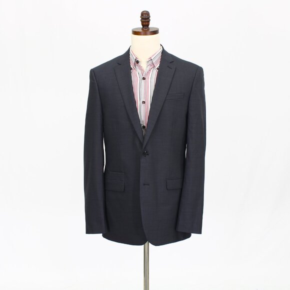 Express 42L Gray Solid 2-Button Sport Coat Blazer Jacket T515 - Picture 1 of 11